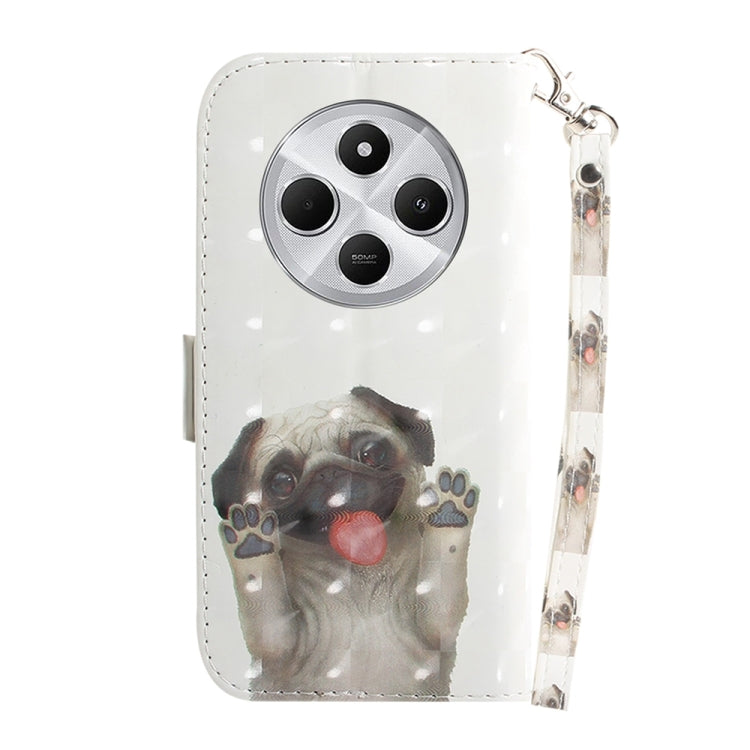 For Redmi 14C 4G 3D Colored Flip Leather Phone Case