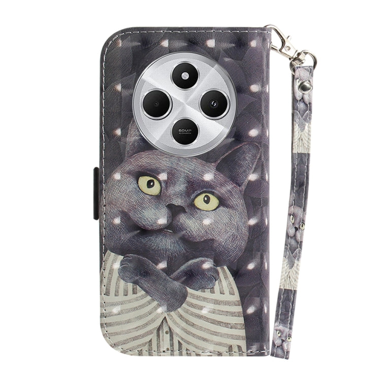 For Redmi 14C 4G 3D Colored Flip Leather Phone Case