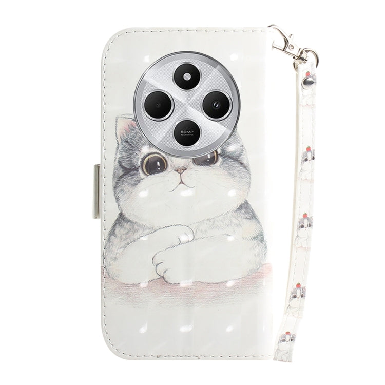 For Redmi 14C 4G 3D Colored Flip Leather Phone Case