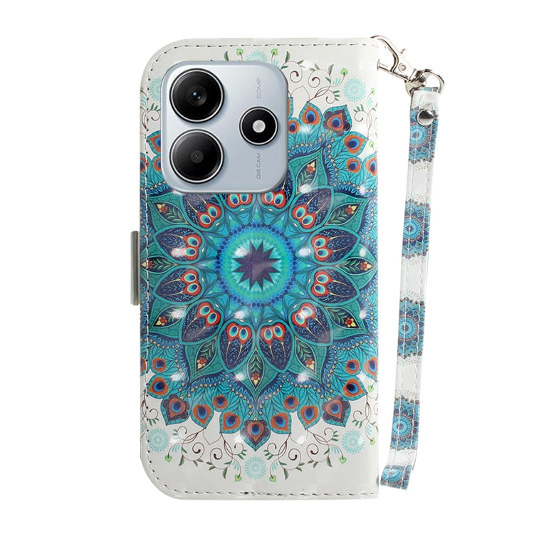 For Redmi Note 14 5G 3D Colored Flip Leather Phone Case