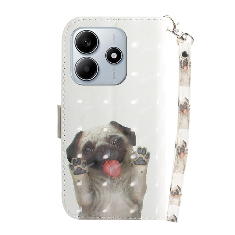 For Redmi Note 14 5G 3D Colored Flip Leather Phone Case