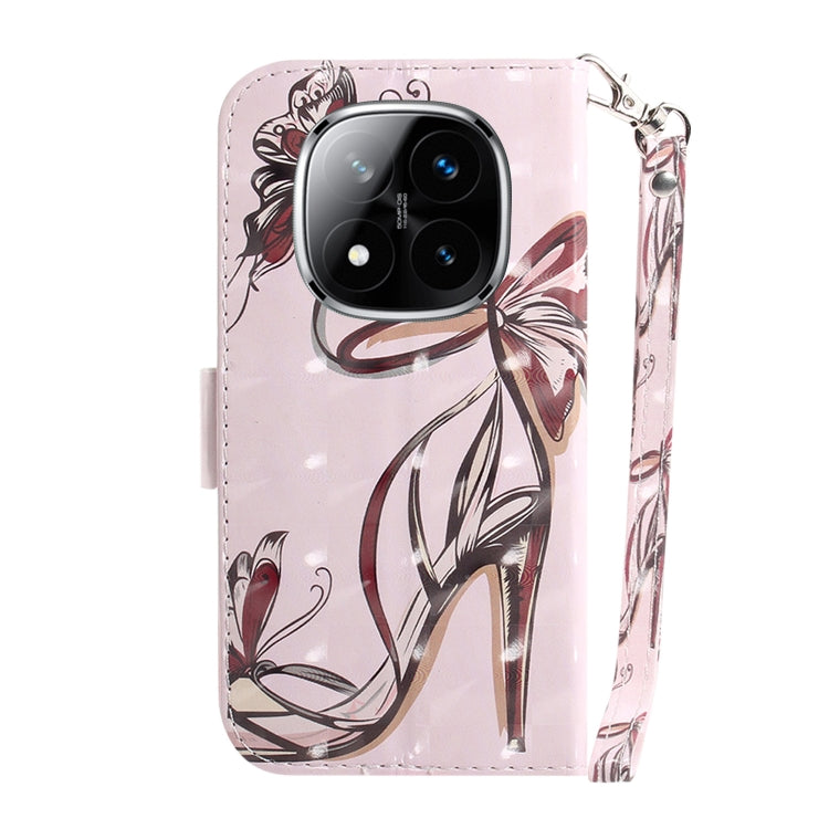 For Redmi Note 14 Pro / Note 14 Pro+ 5G 3D Colored Flip Leather Phone Case