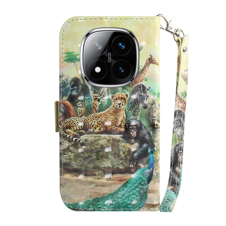 For Redmi Note 14 Pro / Note 14 Pro+ 5G 3D Colored Flip Leather Phone Case