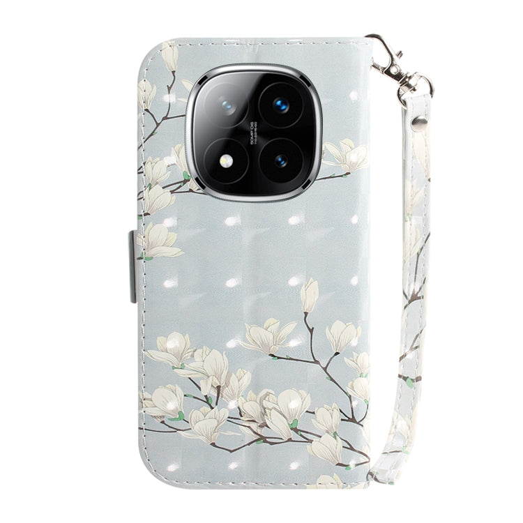 For Redmi Note 14 Pro / Note 14 Pro+ 5G 3D Colored Flip Leather Phone Case