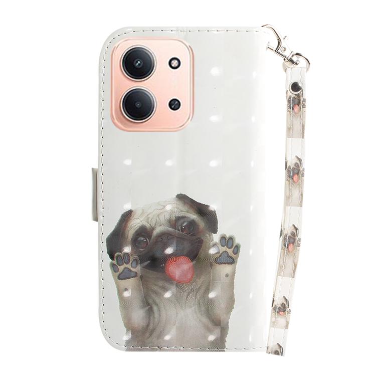 For Redmi 15C 5G / 4G EU 173mm / Poco C85 5G 3D Colored Flip Leather Phone Case