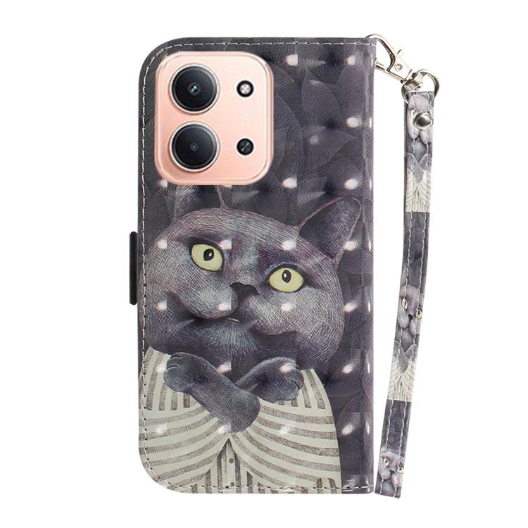 For Redmi 15C 5G / 4G EU 173mm / Poco C85 5G 3D Colored Flip Leather Phone Case