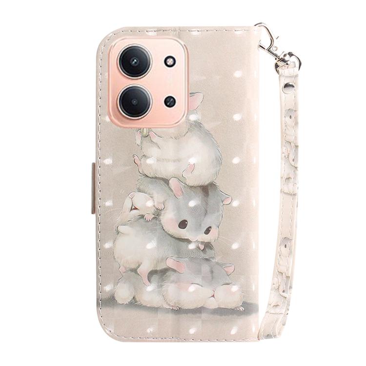 For Redmi 15C 5G / 4G EU 173mm / Poco C85 5G 3D Colored Flip Leather Phone Case