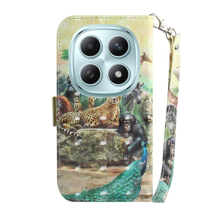 For Redmi Note 15 4G / 5G Global 164mm / Poco M8 5G 3D Colored Flip Leather Phone Case