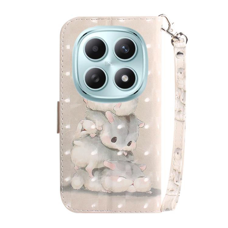 For Redmi Note 15 4G / 5G Global 164mm / Poco M8 5G 3D Colored Flip Leather Phone Case
