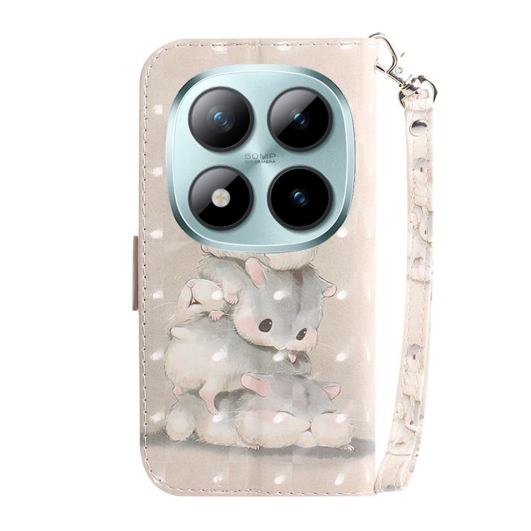For Redmi Note 15 Pro 5G Global 163.6mm 3D Colored Flip Leather Phone Case