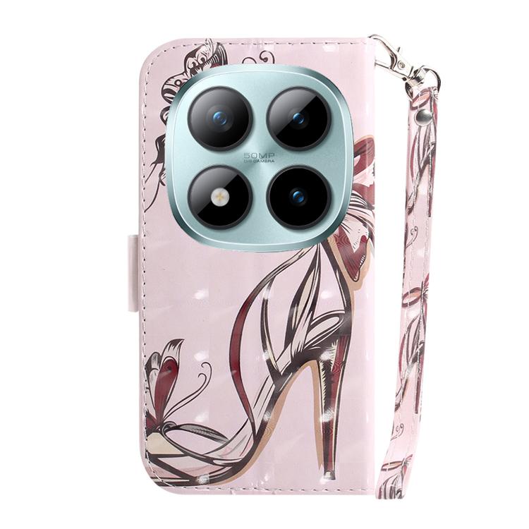 For Redmi Note 15 Pro+ 5G 163.3mm / Poco M8 Pro 5G 3D Colored Flip Leather Phone Case