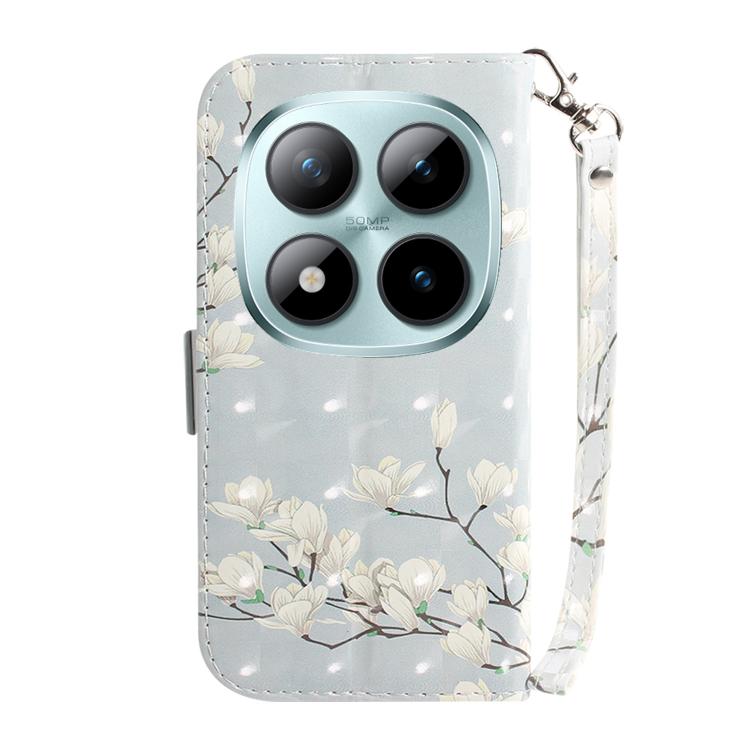 For Redmi Note 15 Pro+ 5G 163.3mm / Poco M8 Pro 5G 3D Colored Flip Leather Phone Case