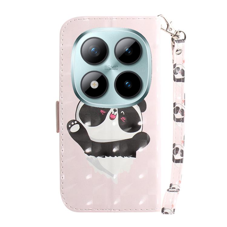 For Redmi Note 15 Pro+ 5G 163.3mm / Poco M8 Pro 5G 3D Colored Flip Leather Phone Case