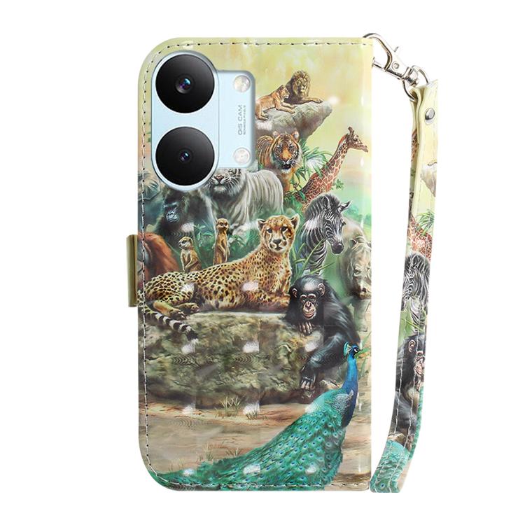 For Redmi Turbo 5 Max 5G / Poco X8 Pro Max 5G 3D Colored Flip Leather Phone Case