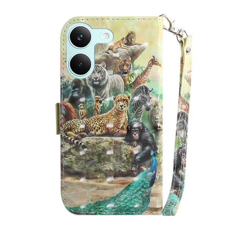 For Redmi Turbo 5 5G / Poco X8 Pro 5G 3D Colored Flip Leather Phone Case