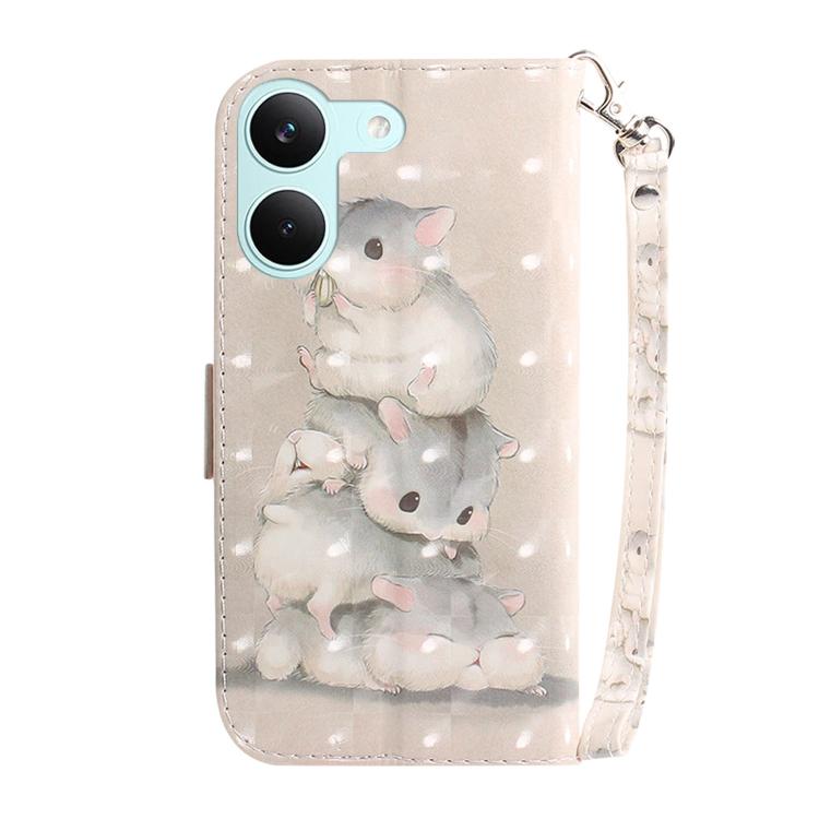 For Redmi Turbo 5 5G / Poco X8 Pro 5G 3D Colored Flip Leather Phone Case