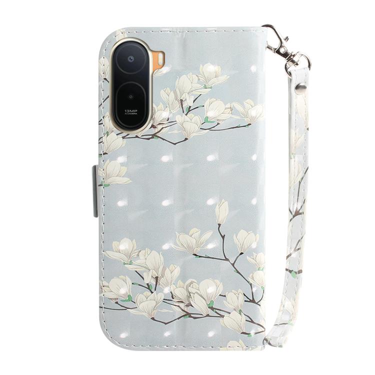 For Redmi A7 Pro 171mm / Poco C85x 5G 3D Colored Flip Leather Phone Case