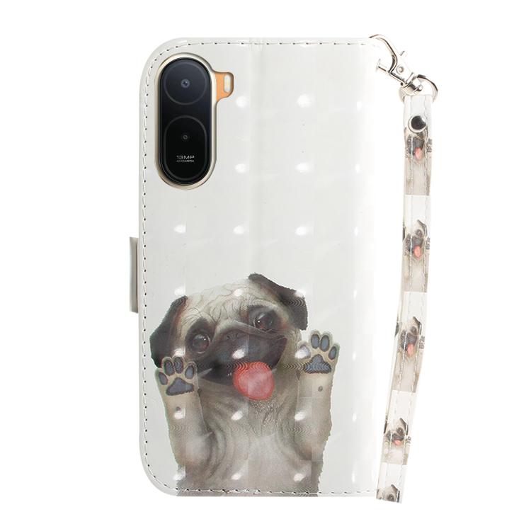 For Redmi A7 Pro 171mm / Poco C85x 5G 3D Colored Flip Leather Phone Case
