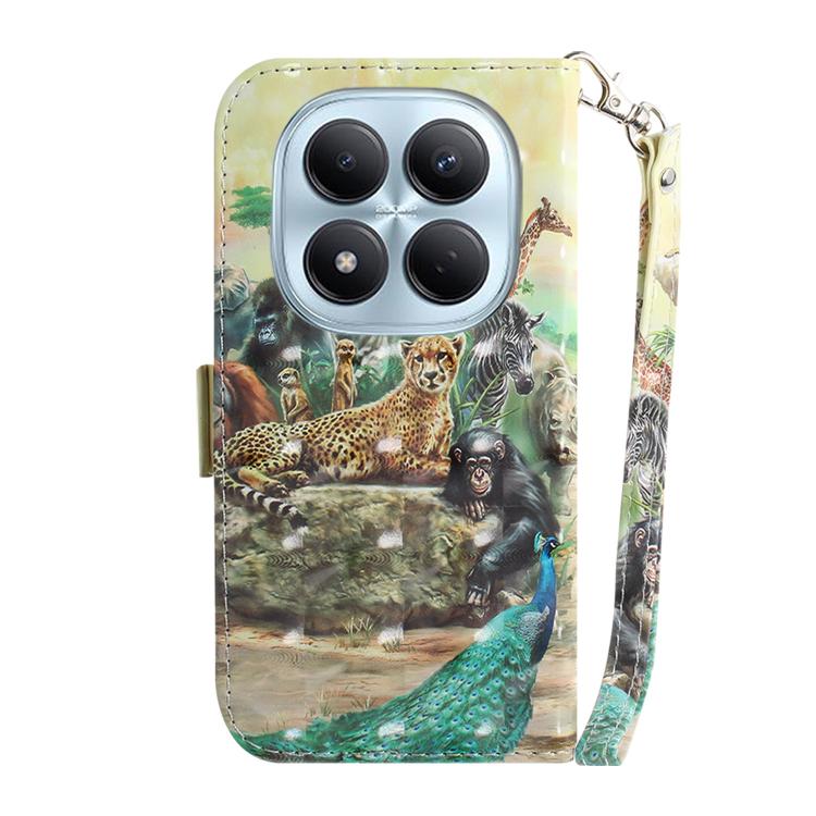 For Redmi Note 15 Pro 4G Global 163.2mm 3D Colored Flip Leather Phone Case