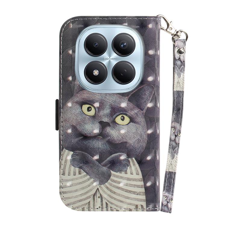 For Redmi Note 15 Pro 4G Global 163.2mm 3D Colored Flip Leather Phone Case