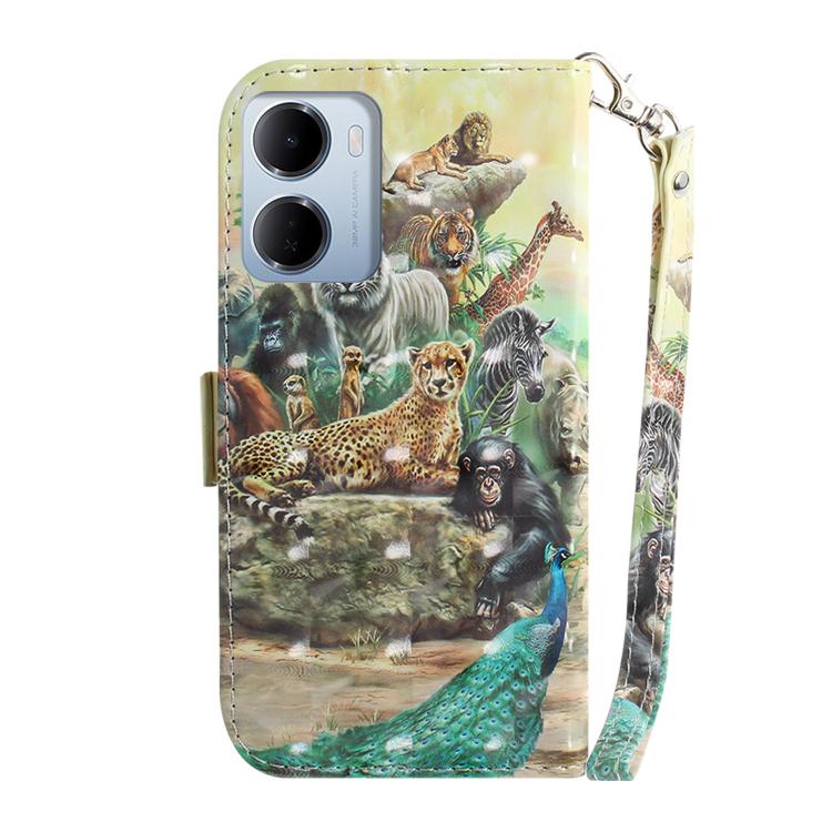 For Redmi 15a 5G 3D Colored Flip Leather Phone Case