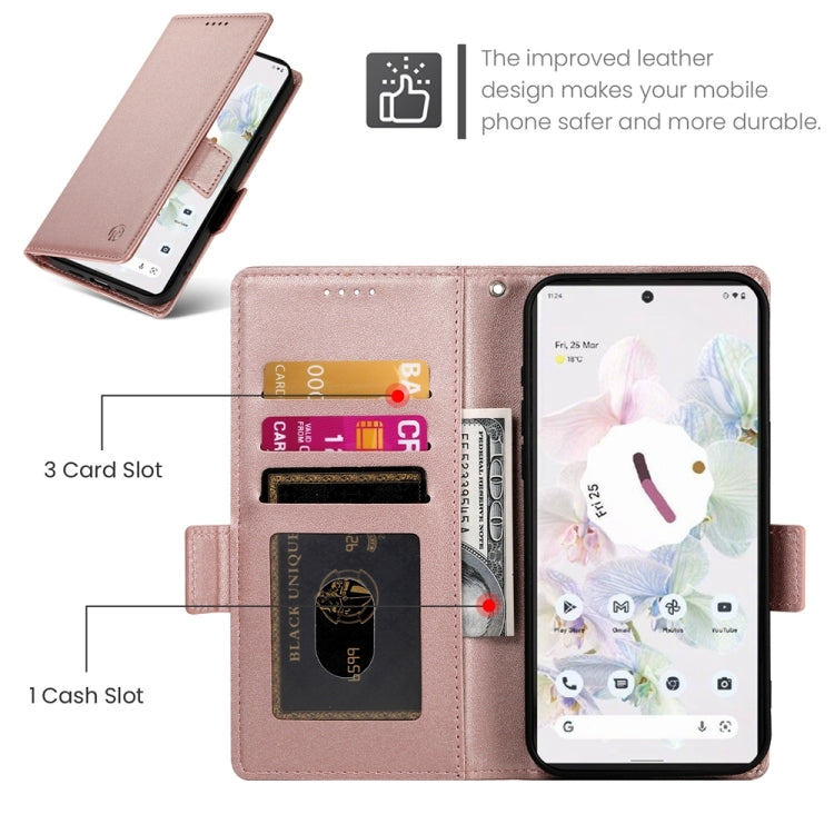 For Google Pixel 7 Pro Side Buckle Magnetic Frosted Leather Phone Case