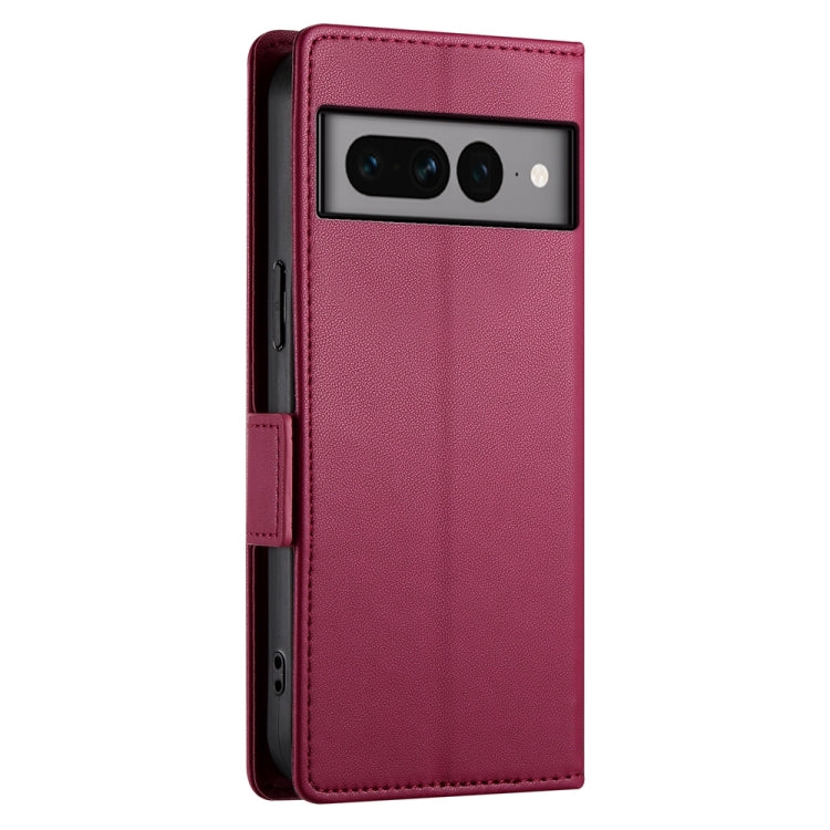 For Google Pixel 7 Pro Side Buckle Magnetic Frosted Leather Phone Case