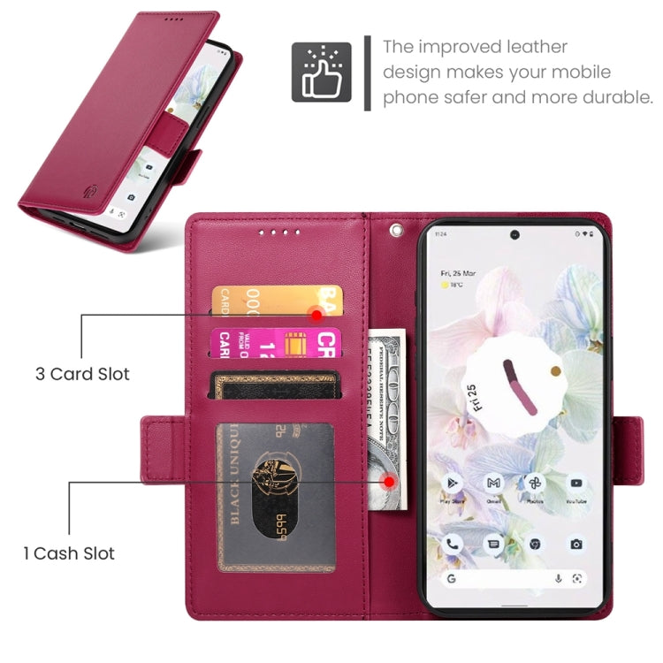 For Google Pixel 7 Pro Side Buckle Magnetic Frosted Leather Phone Case