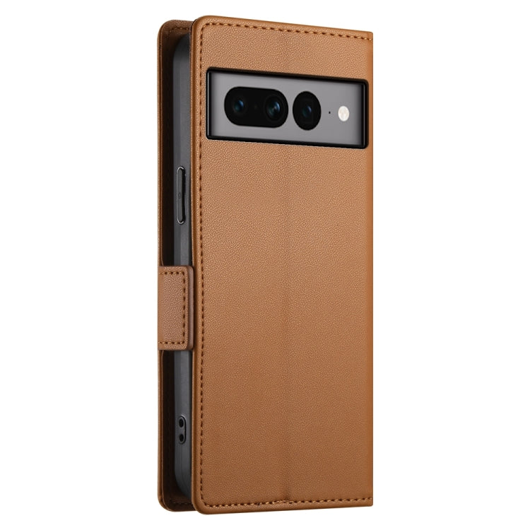 For Google Pixel 7 Pro Side Buckle Magnetic Frosted Leather Phone Case