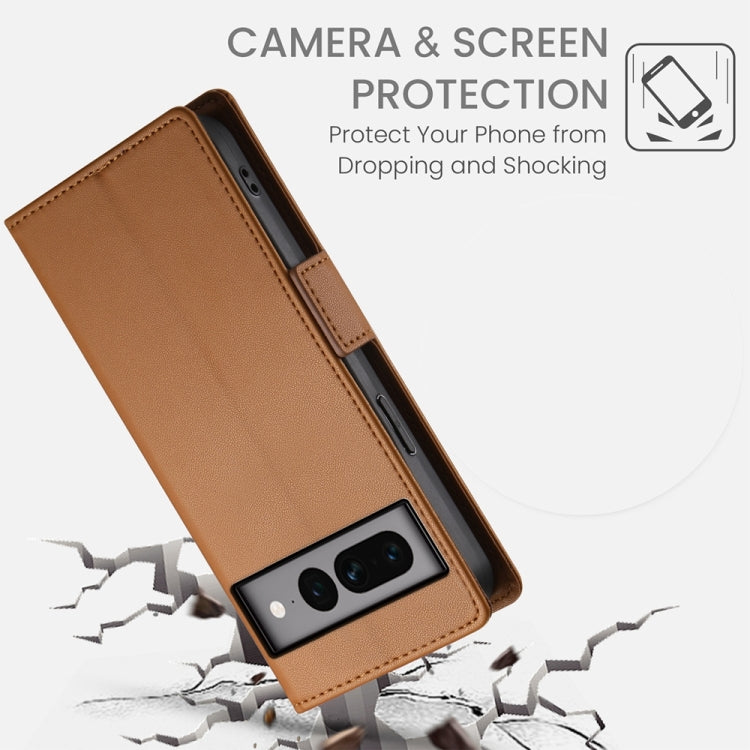 For Google Pixel 7 Pro Side Buckle Magnetic Frosted Leather Phone Case