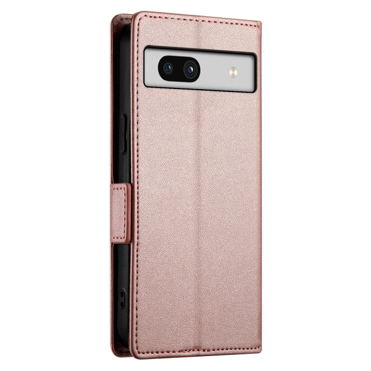 For Google Pixel 7a Side Buckle Magnetic Frosted Leather Phone Case
