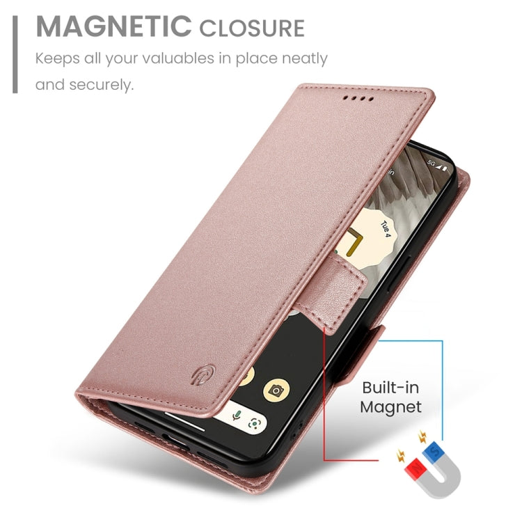 For Google Pixel 7a Side Buckle Magnetic Frosted Leather Phone Case