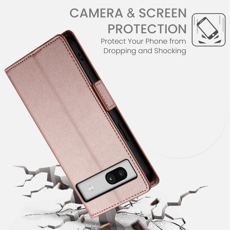 For Google Pixel 7a Side Buckle Magnetic Frosted Leather Phone Case