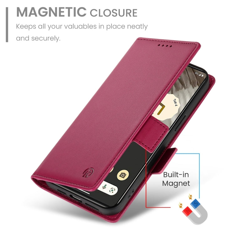 For Google Pixel 7a Side Buckle Magnetic Frosted Leather Phone Case