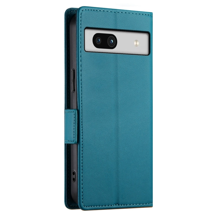 For Google Pixel 7a Side Buckle Magnetic Frosted Leather Phone Case