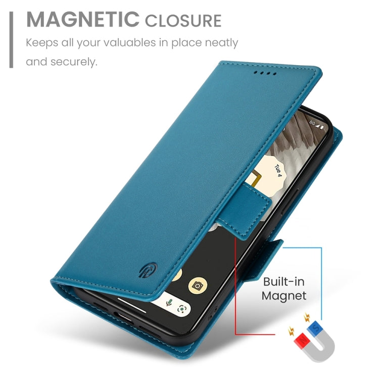 For Google Pixel 7a Side Buckle Magnetic Frosted Leather Phone Case