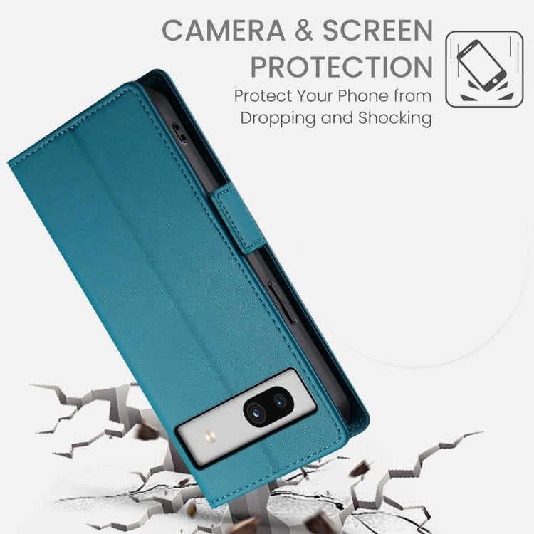 For Google Pixel 7a Side Buckle Magnetic Frosted Leather Phone Case