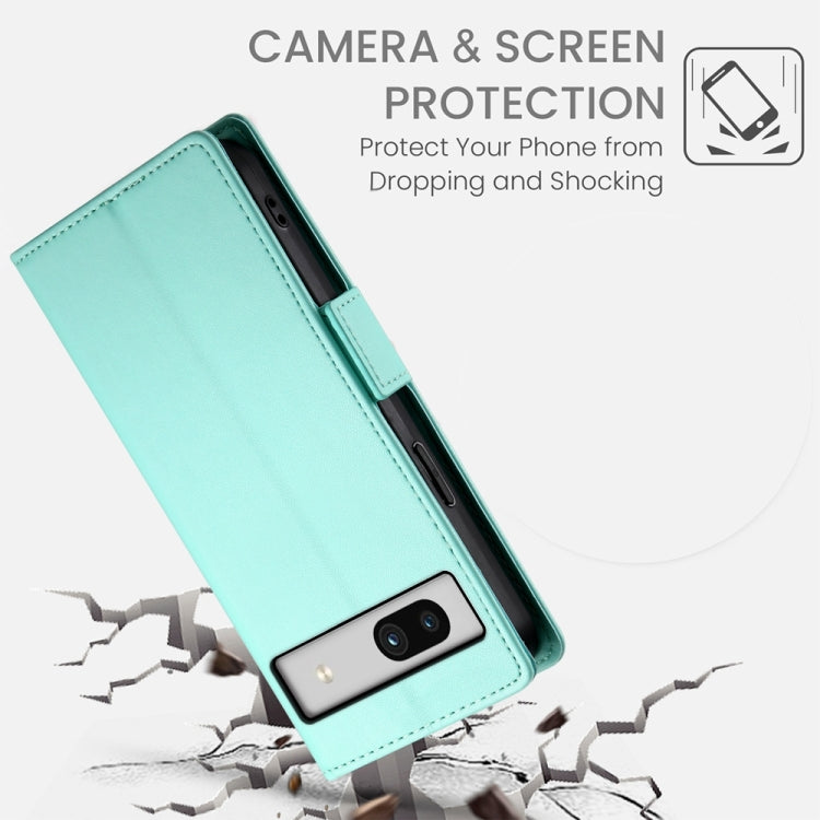 For Google Pixel 7a Side Buckle Magnetic Frosted Leather Phone Case