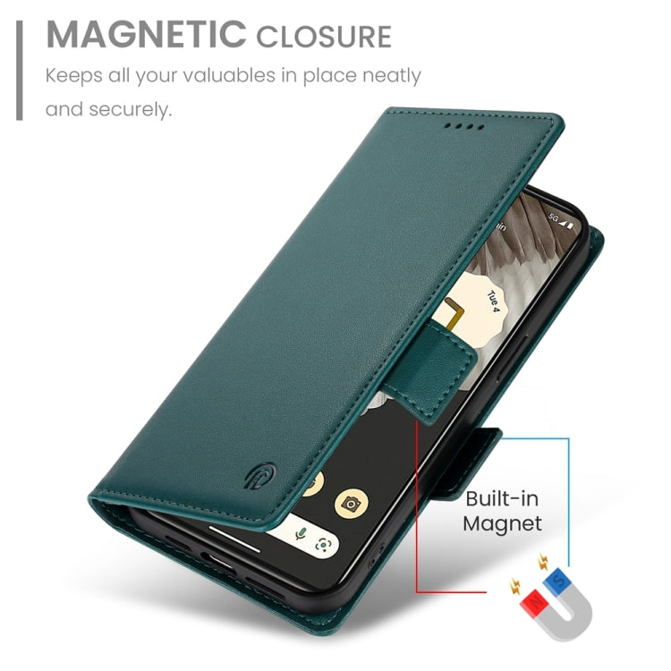 For Google Pixel 7a Side Buckle Magnetic Frosted Leather Phone Case