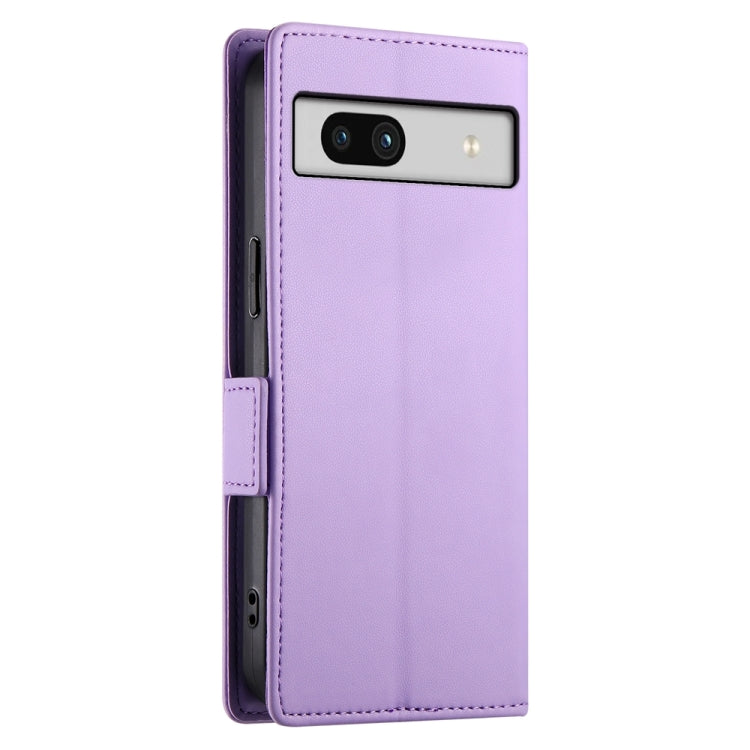 For Google Pixel 7a Side Buckle Magnetic Frosted Leather Phone Case