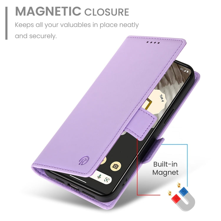 For Google Pixel 7a Side Buckle Magnetic Frosted Leather Phone Case