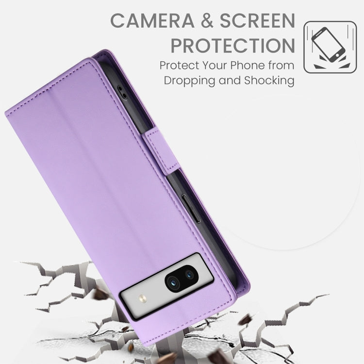 For Google Pixel 7a Side Buckle Magnetic Frosted Leather Phone Case