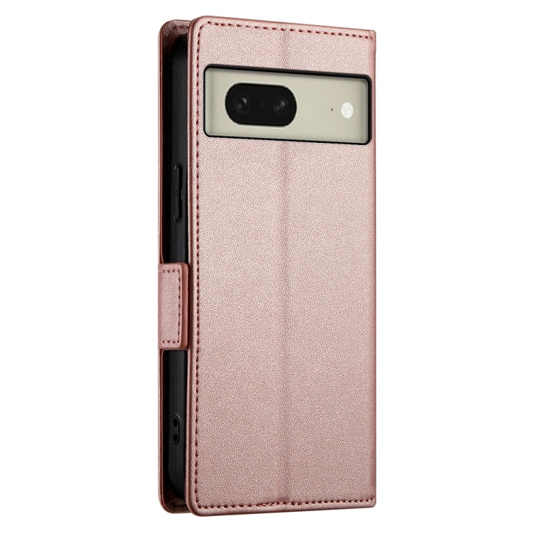 For Google Pixel 8 Side Buckle Magnetic Frosted Leather Phone Case