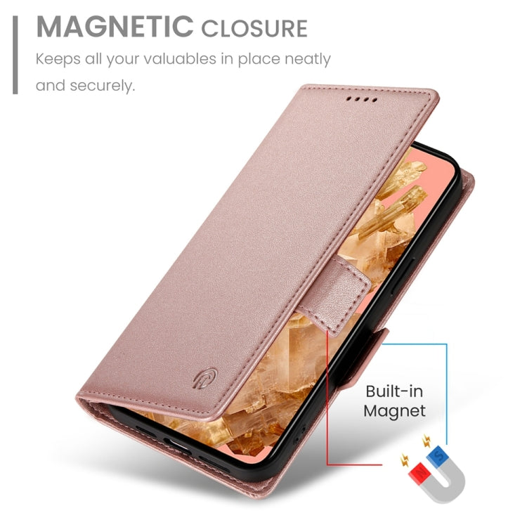For Google Pixel 8 Side Buckle Magnetic Frosted Leather Phone Case