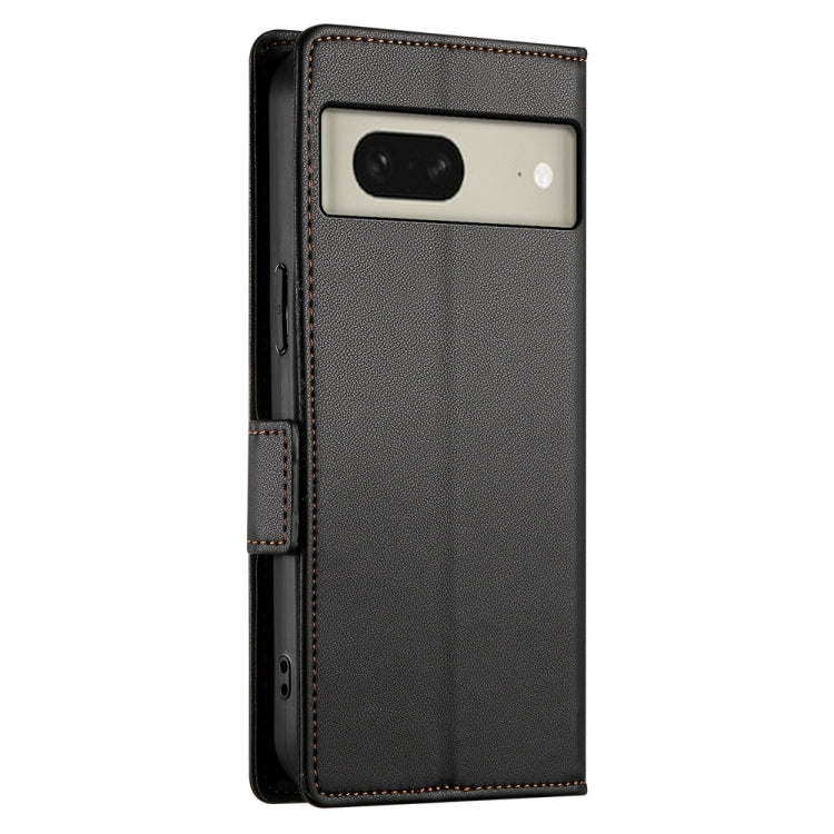 For Google Pixel 8 Side Buckle Magnetic Frosted Leather Phone Case