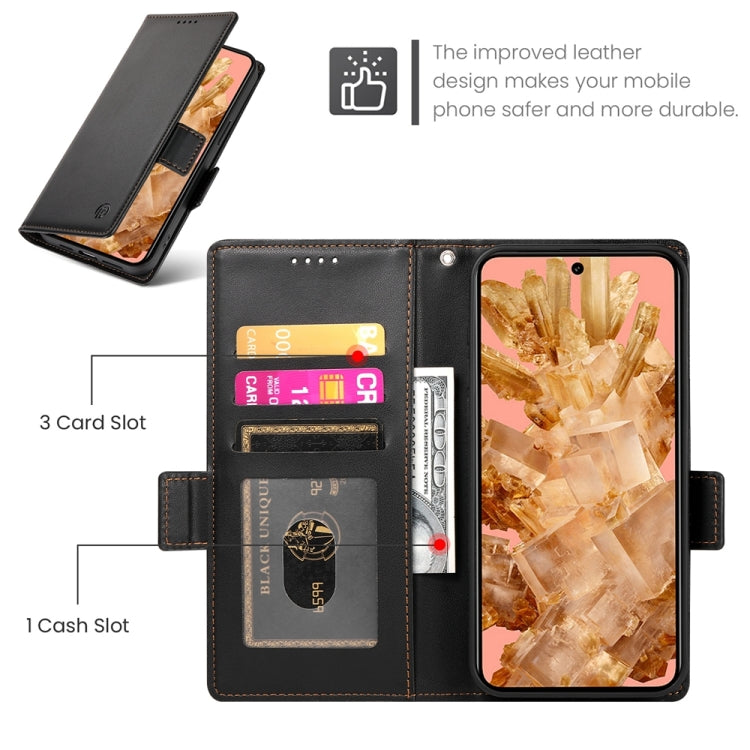 For Google Pixel 8 Side Buckle Magnetic Frosted Leather Phone Case