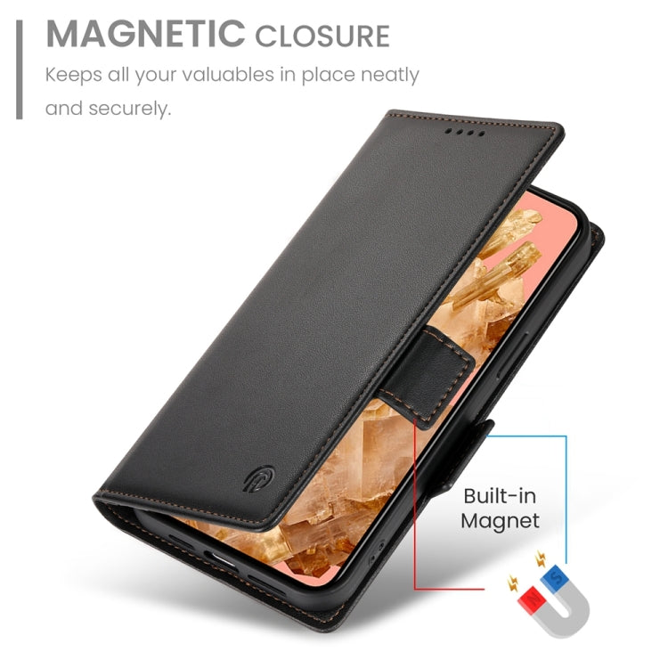 For Google Pixel 8 Side Buckle Magnetic Frosted Leather Phone Case