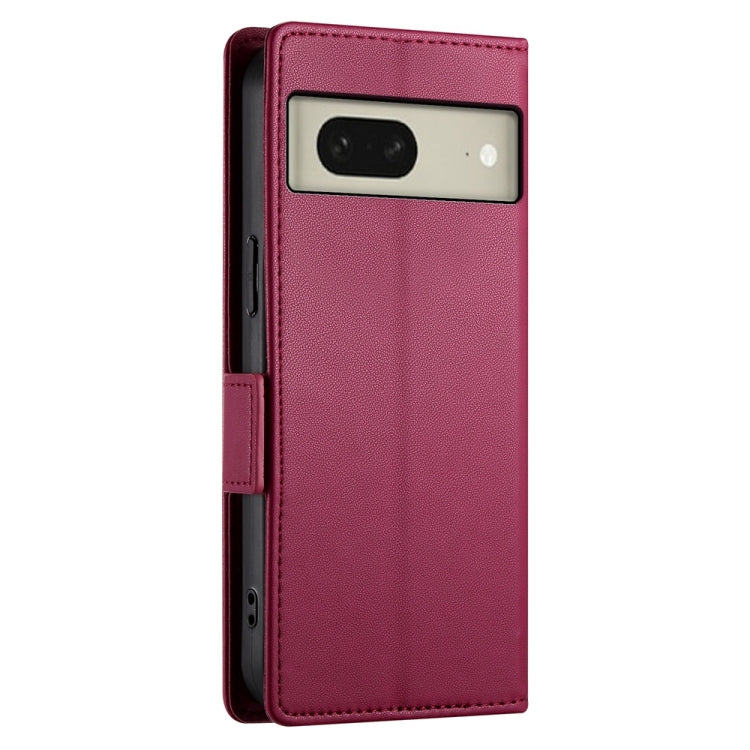 For Google Pixel 8 Side Buckle Magnetic Frosted Leather Phone Case
