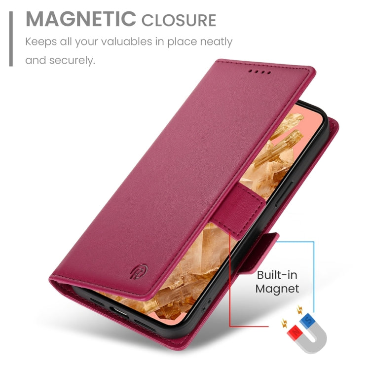 For Google Pixel 8 Side Buckle Magnetic Frosted Leather Phone Case