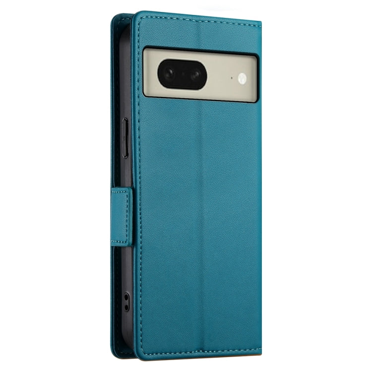 For Google Pixel 8 Side Buckle Magnetic Frosted Leather Phone Case
